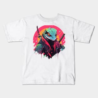 samurai lizard Kids T-Shirt